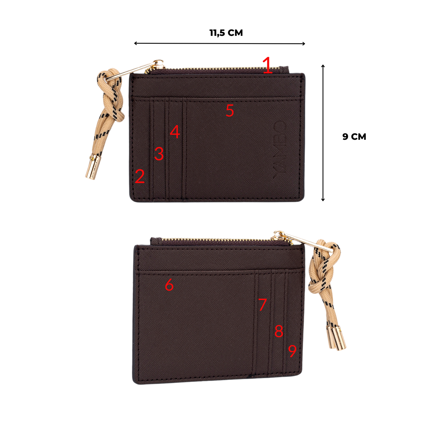 Yambo Card Holder Brown