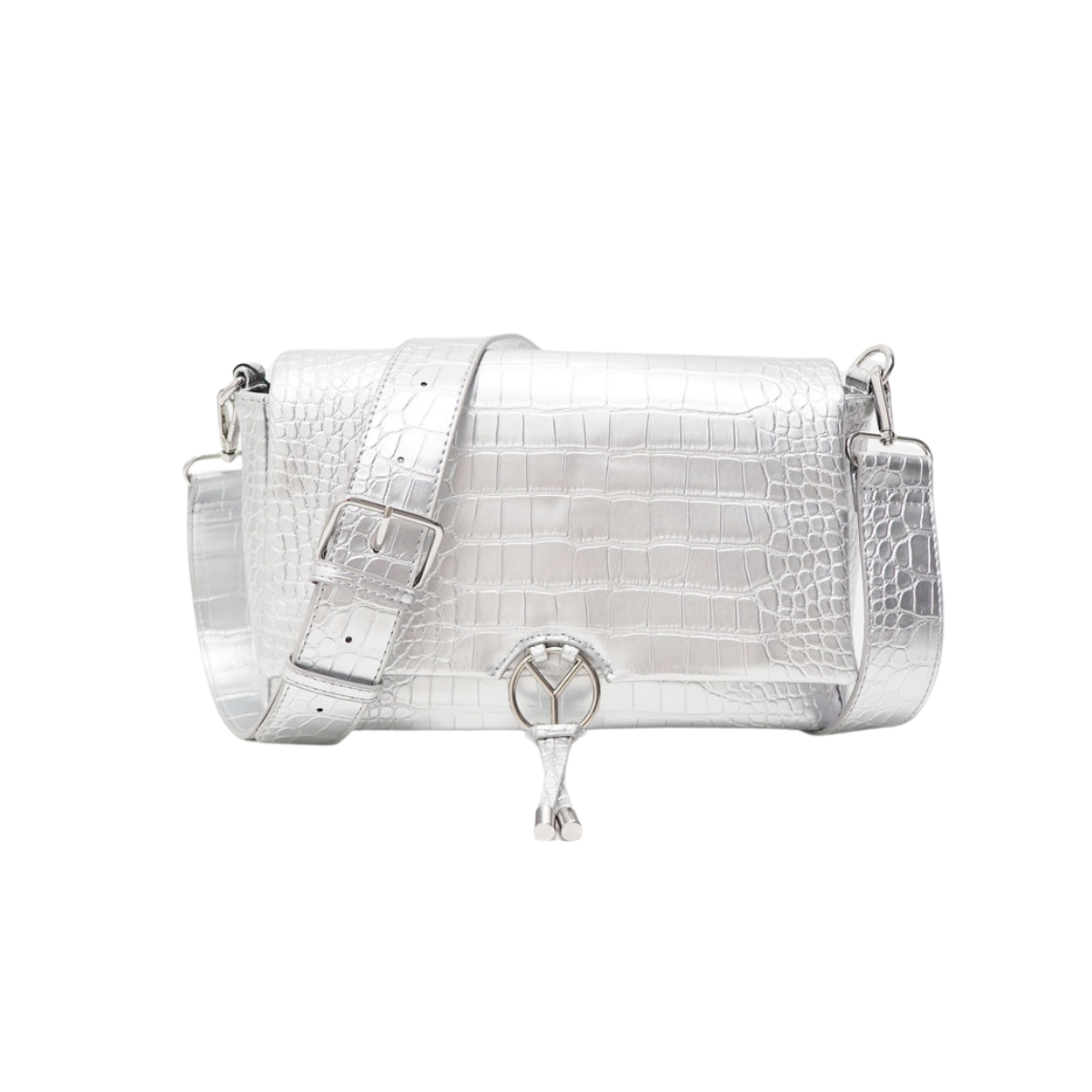 Yambo Cartera Croco Silver